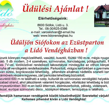 Guest house Lido Vendeghaz Siofok